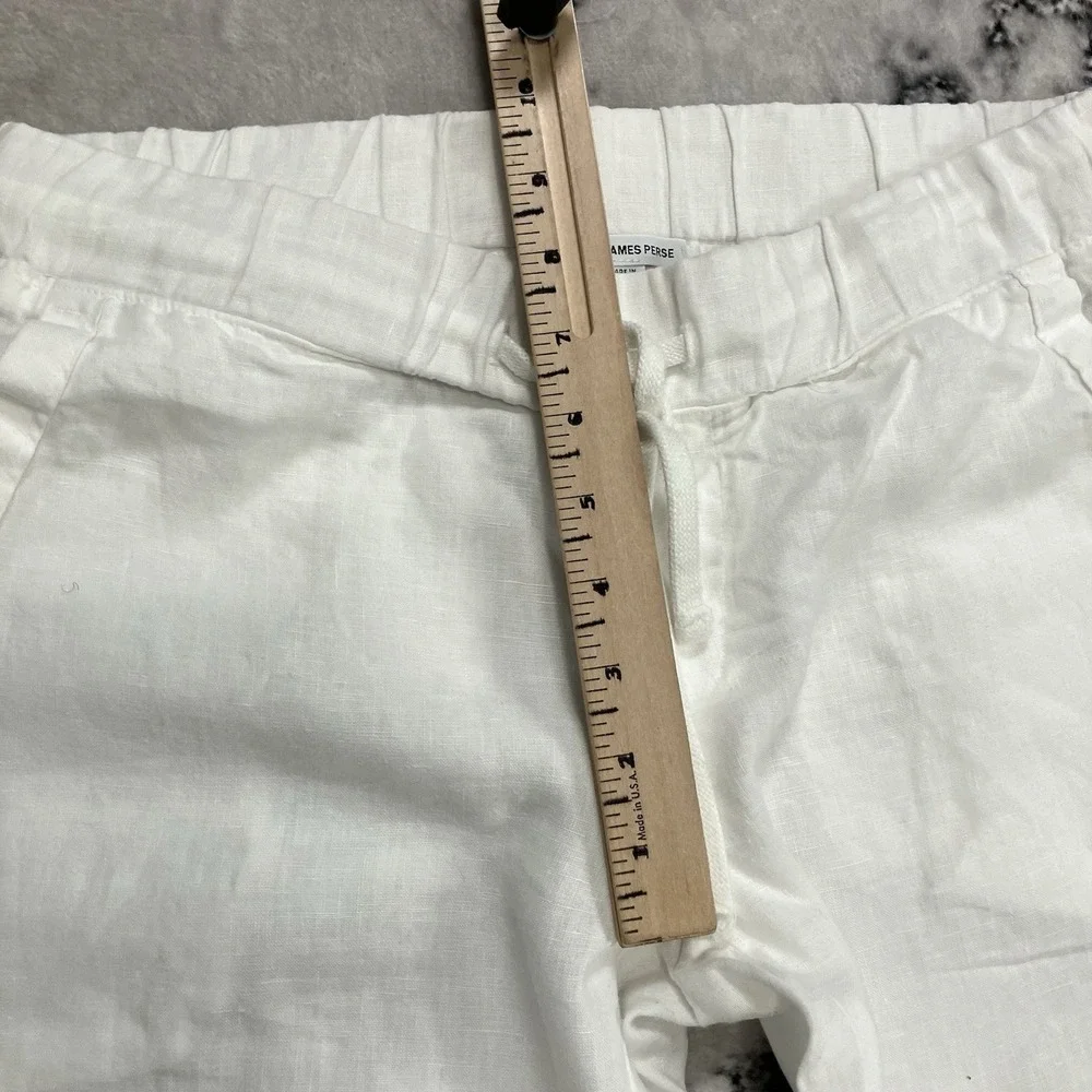 James Perse Linen Pants White Drawstring Wide Leg Relaxed USA Size 1 Small - Picture 3 of 11